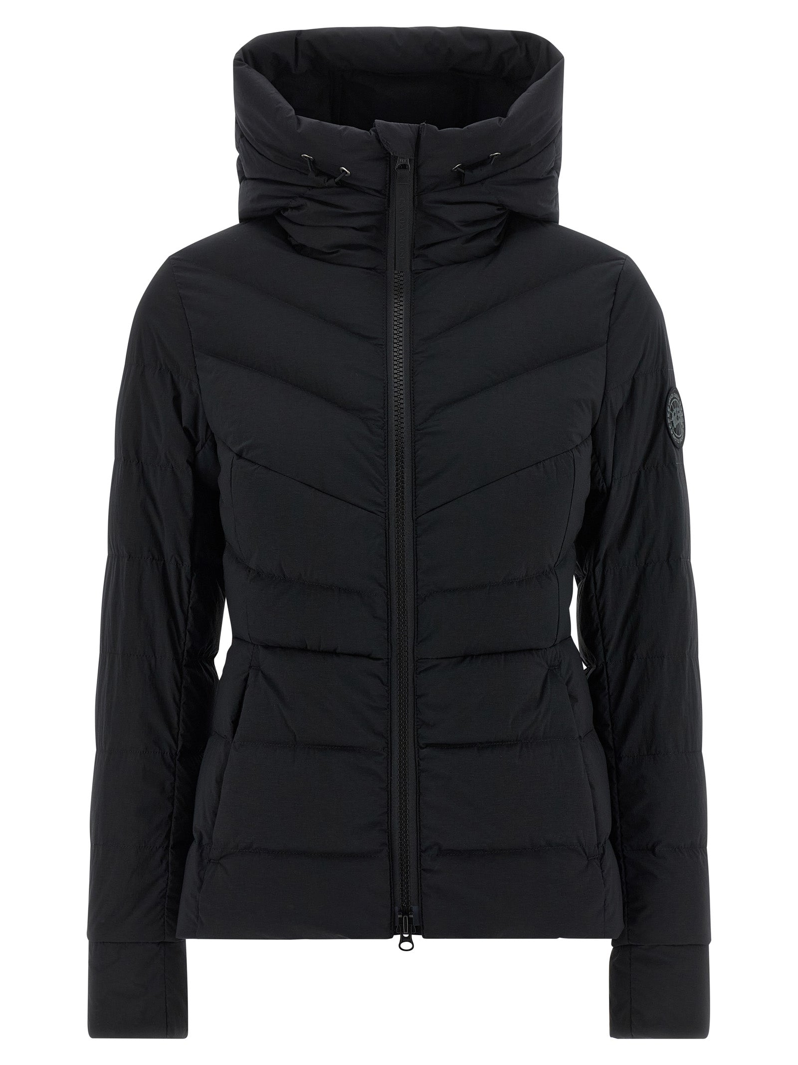 Canada Goose Schwarze Polyamid-Jacke in voller Länge