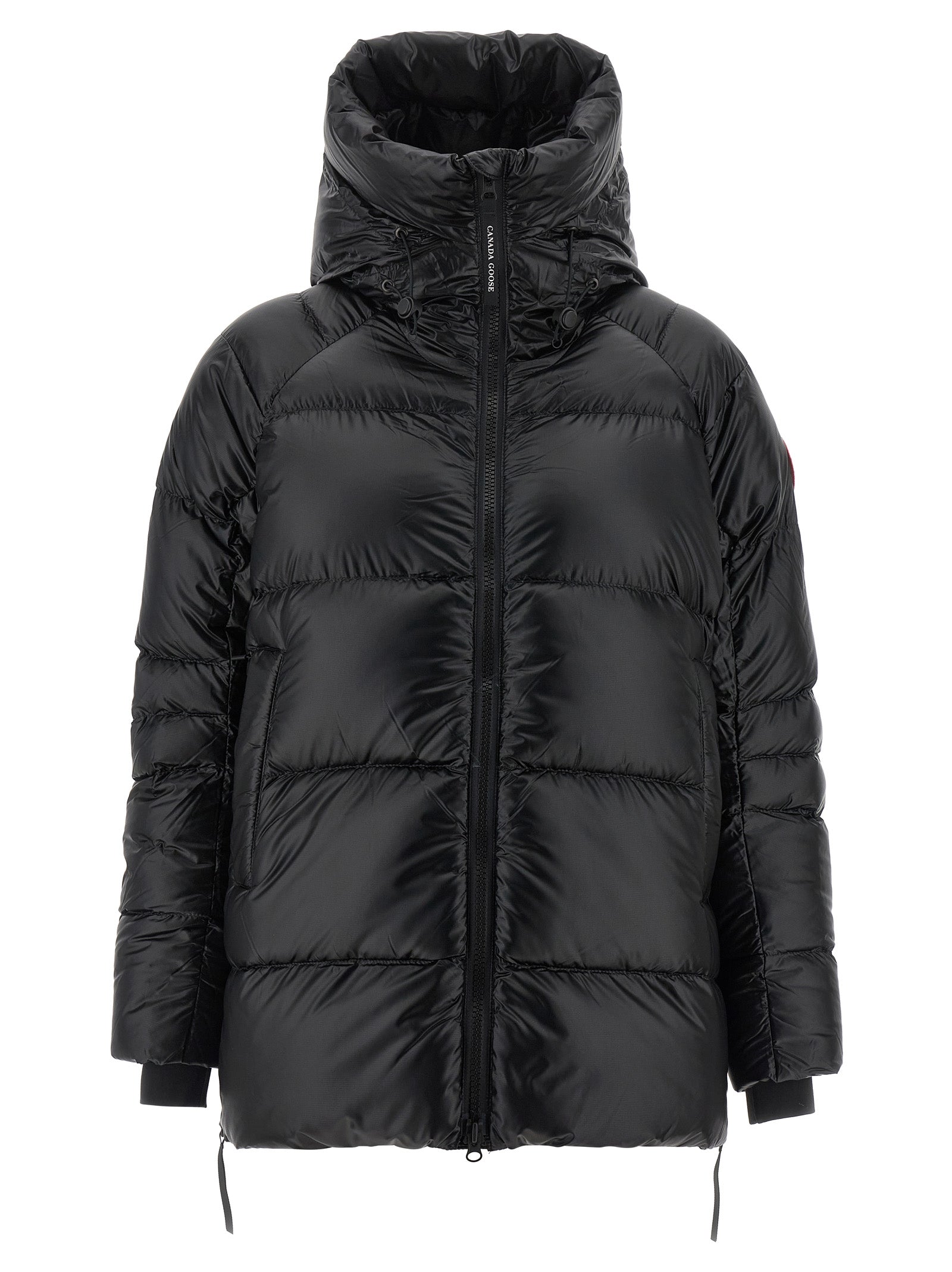 Canada Goose Schwarze Polyamid-Jacke in voller Länge