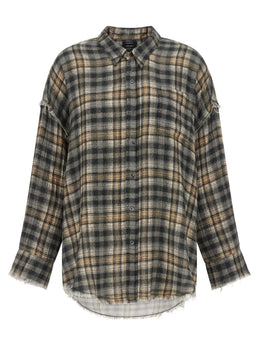 R13 Graue Baumwollbluse
