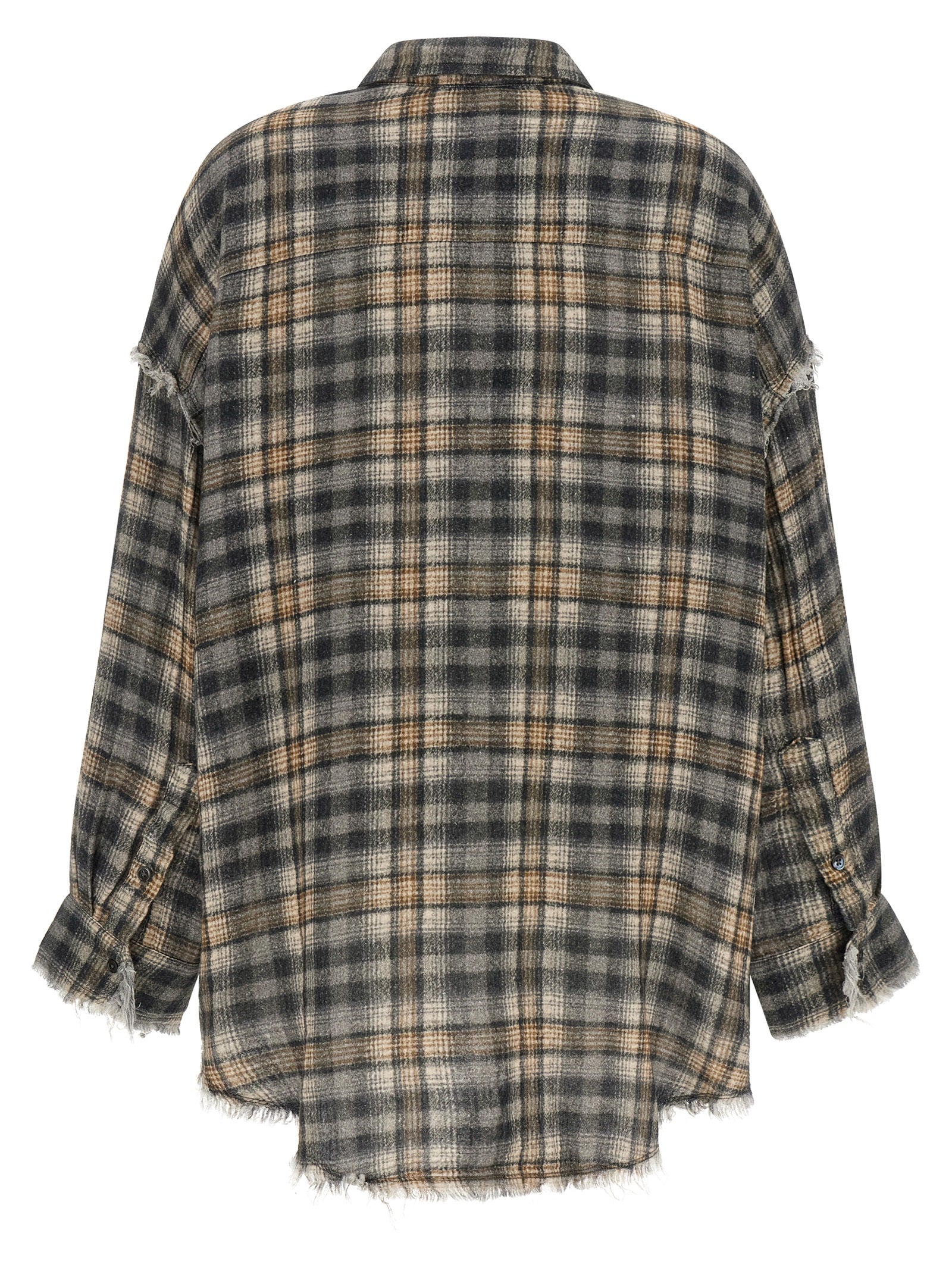 R13 Graue Baumwollbluse