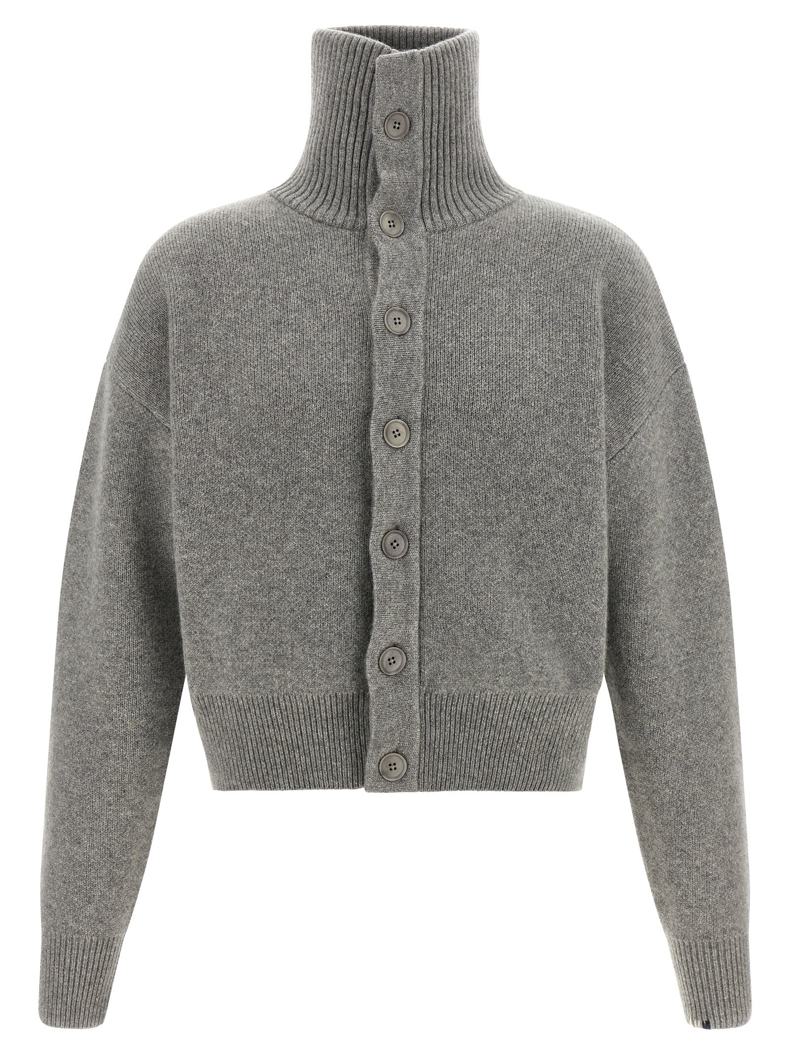 Extreme Cashmere Grauer Kaschmir-Strickjacke