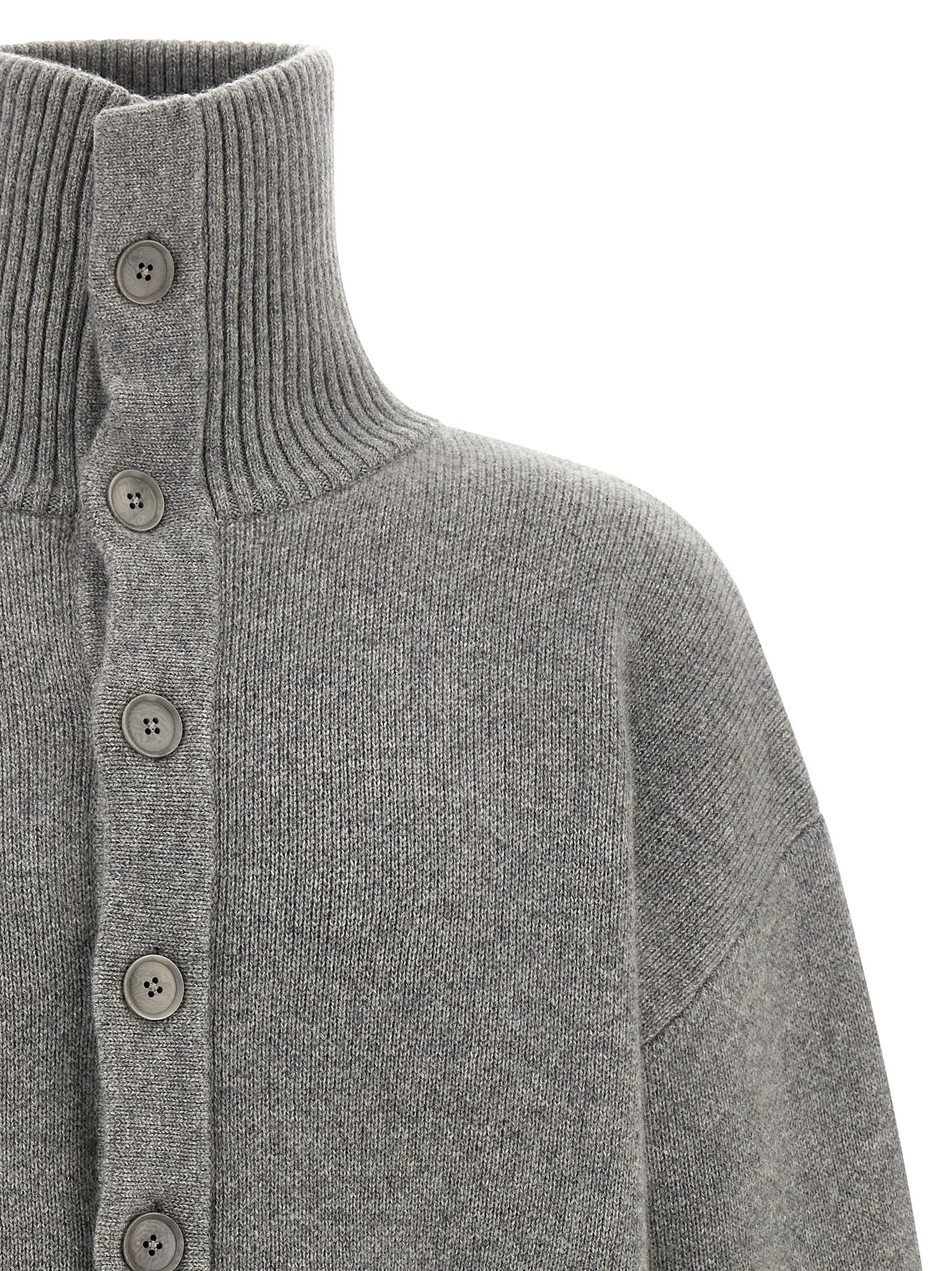 Extreme Cashmere Grauer Kaschmir-Strickjacke