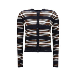 Max Mara Blauer Seiden-Cardigan