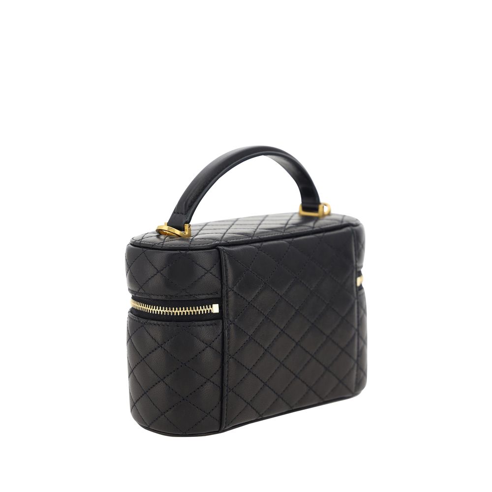Saint Laurent Schwarze Lammleder Schultertasche Ovis Aries Aries