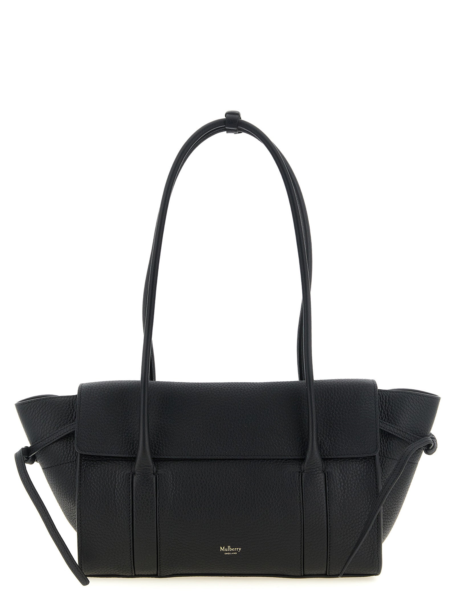 Mulberry Schwarze Kalbsleder-Schultertasche