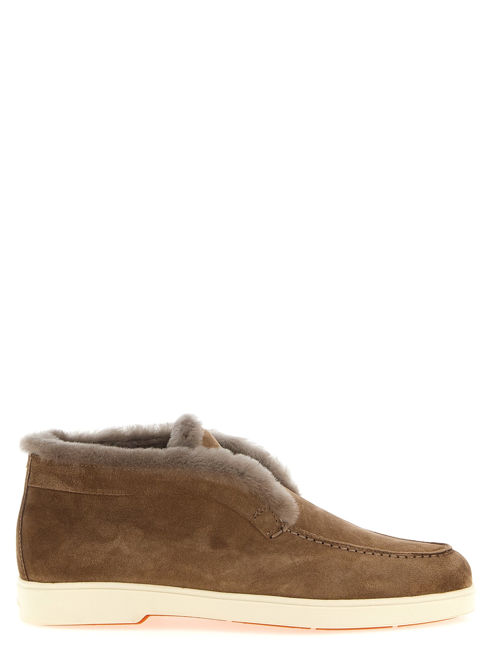 Santoni Ankle Boots aus braunem Kalbsleder