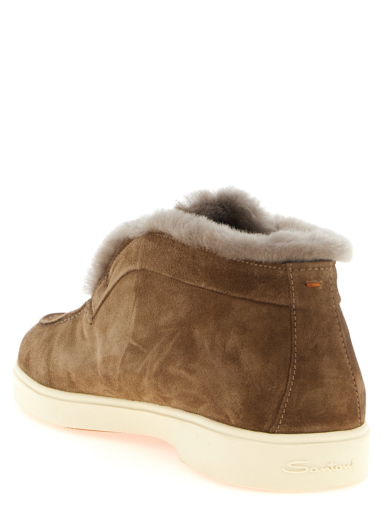 Santoni Ankle Boots aus braunem Kalbsleder