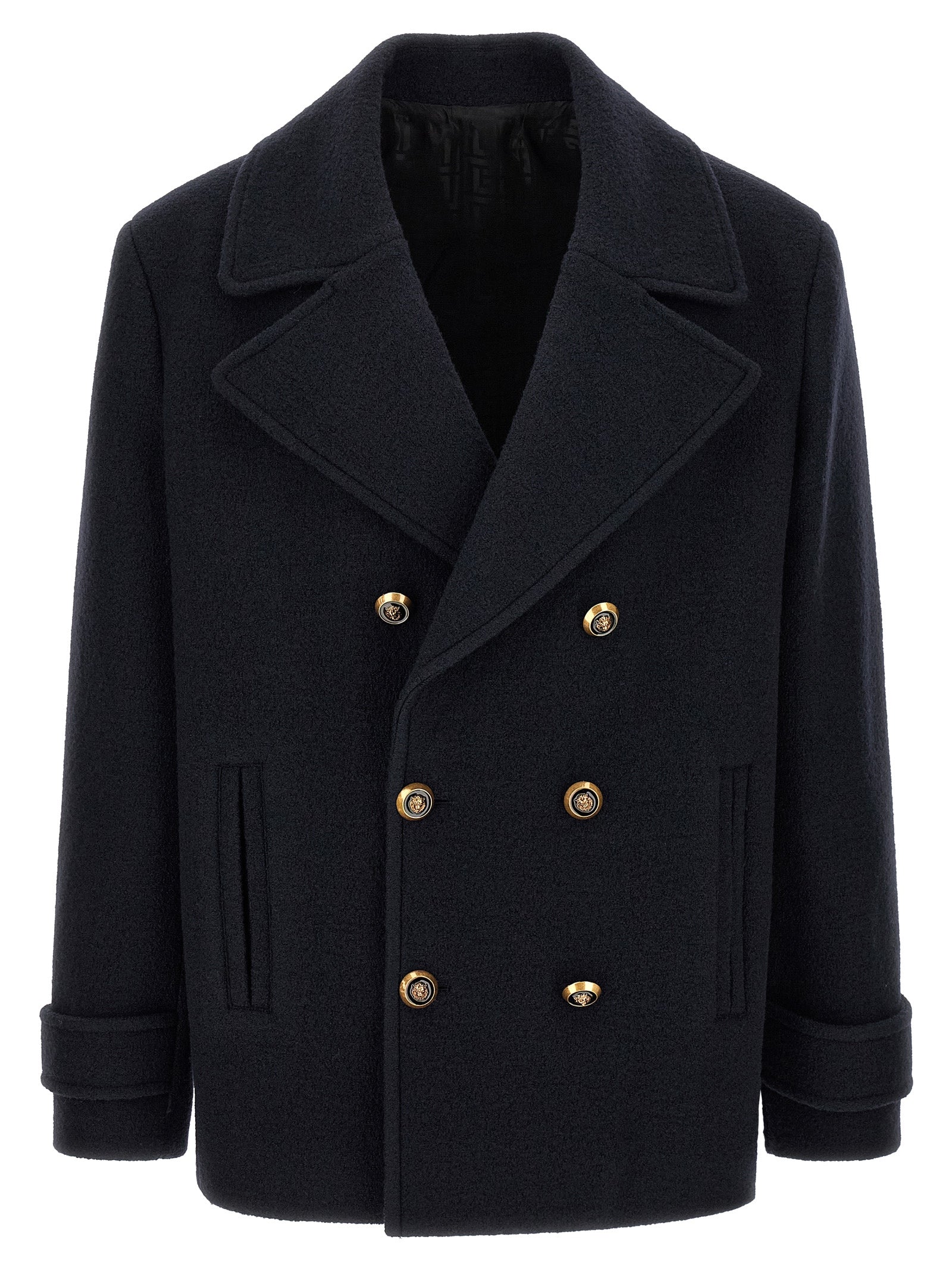 Balmain Blauer Sakko aus reiner Schurwolle
