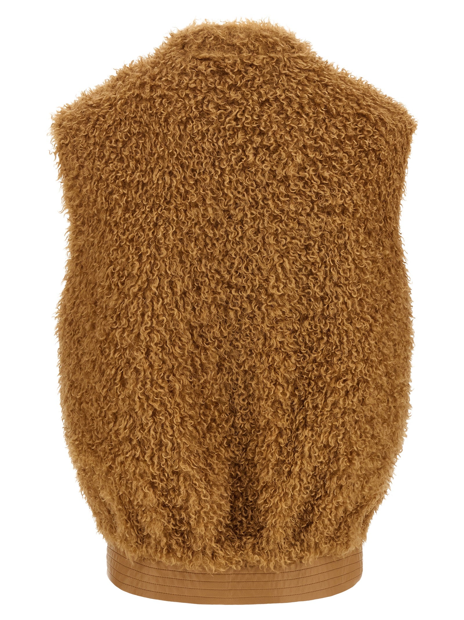 Twinset Braune ärmellose Jacke aus Polyester