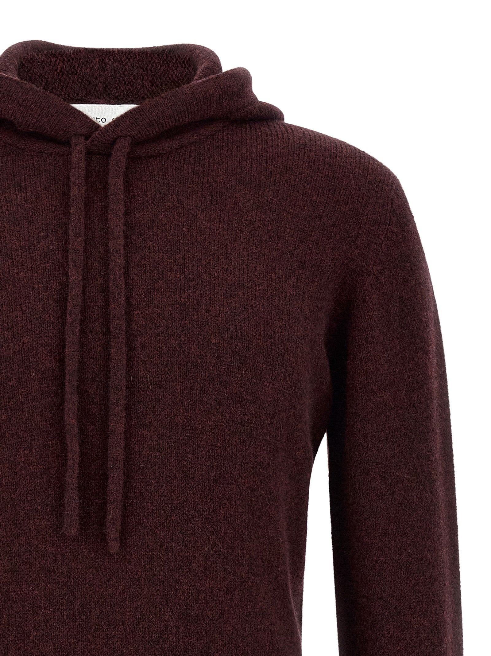 Roberto Collina Bordeaux Woll-Strickjacke