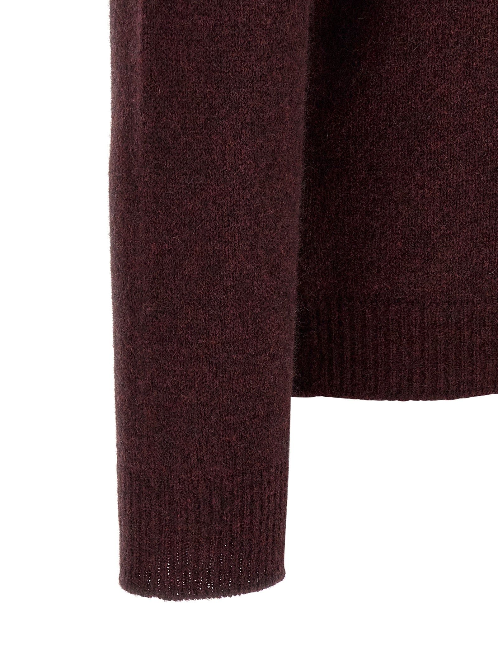 Roberto Collina Bordeaux Woll-Strickjacke