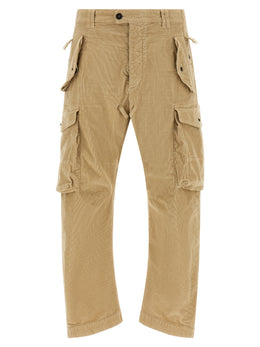 Dsquared² Beige Baumwoll-Cargo-Hose