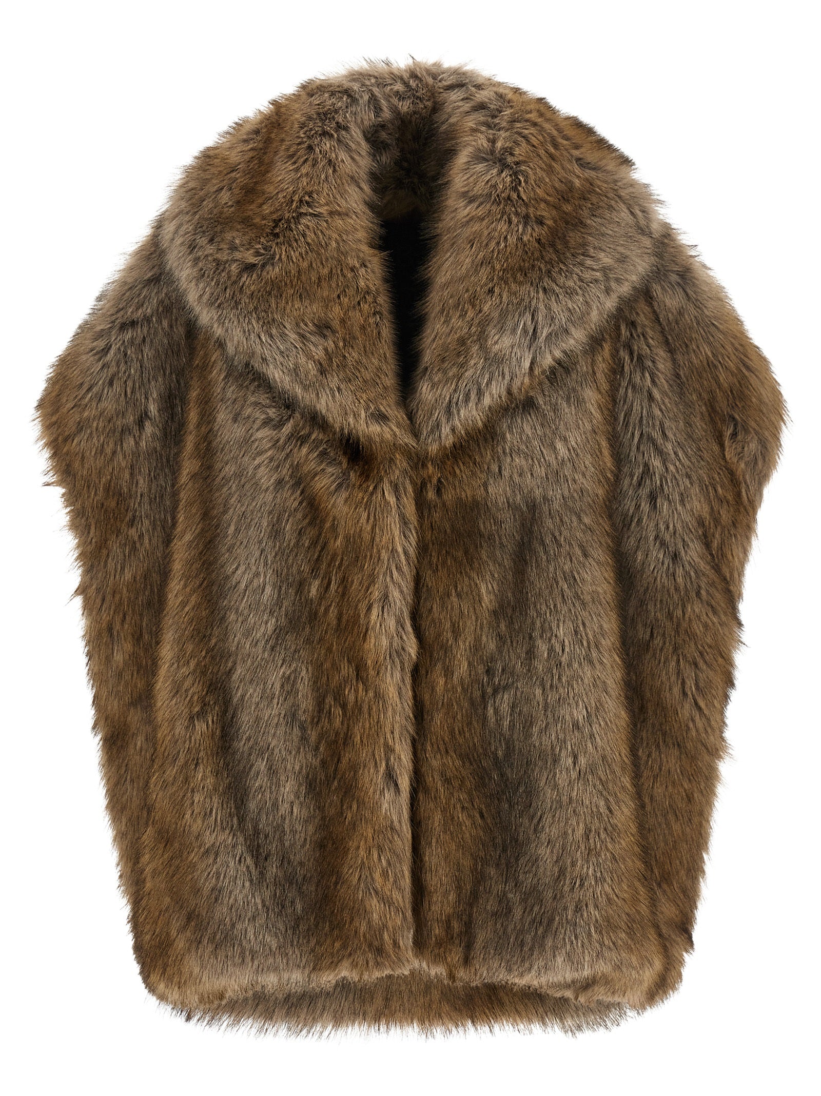 B&B COUTURE Braune ärmellose Jacke aus Polyester