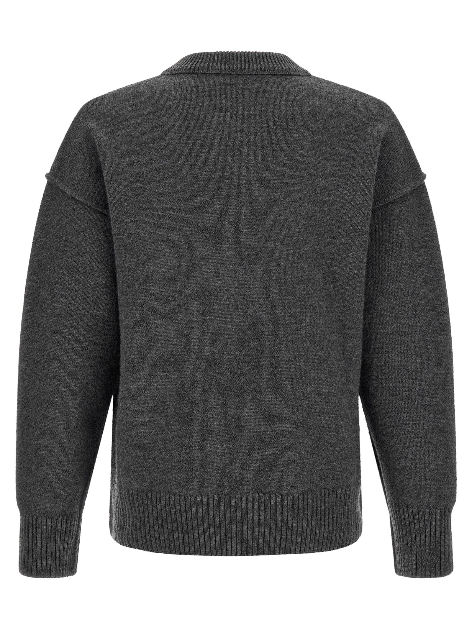 Ami Paris Grauer Wollcardigan