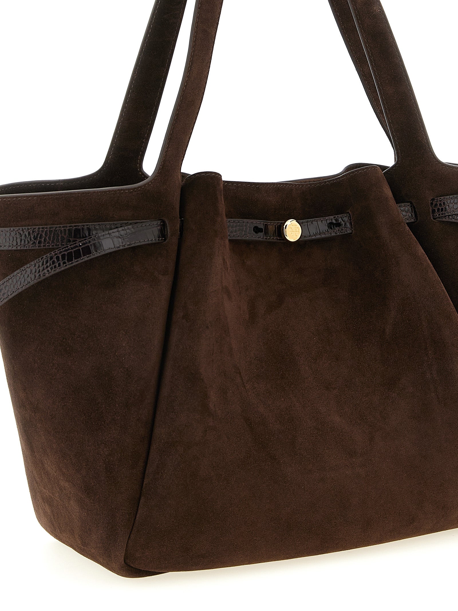 Tory Burch Braune Kalbsleder-Tragetasche