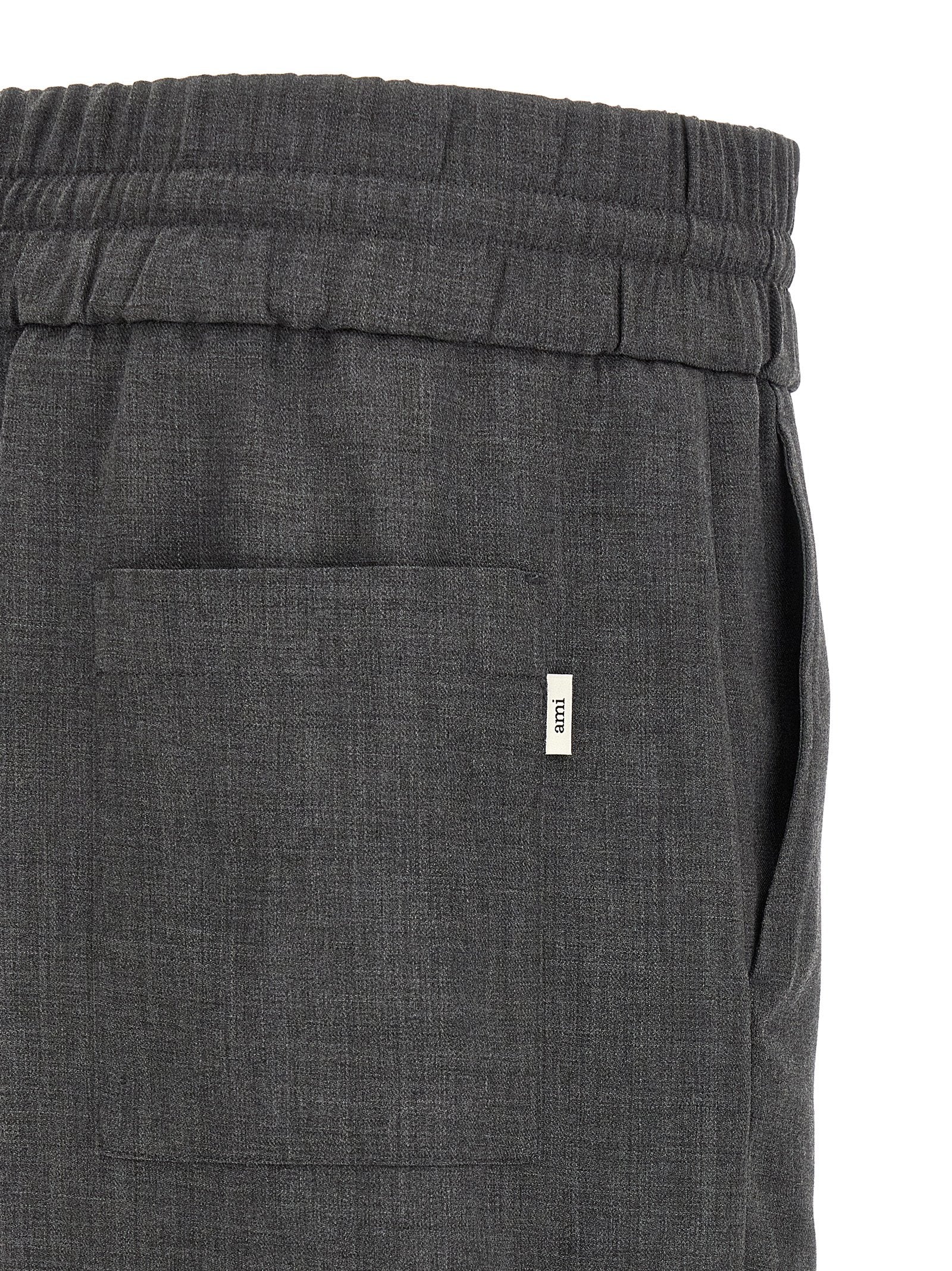 Ami Paris Graue Hose aus reiner Schurwolle