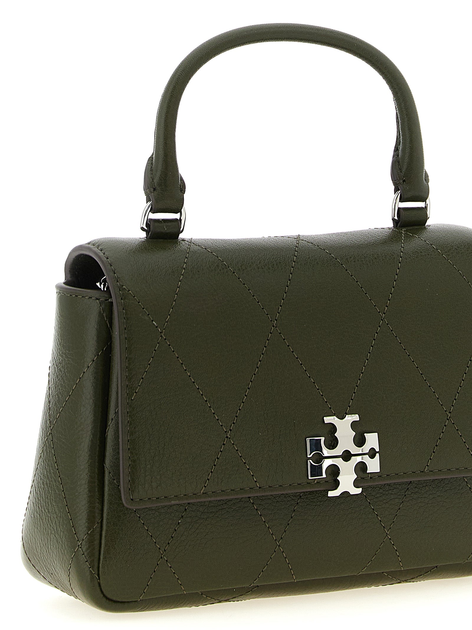 Tory Burch Zweifarbige Handtasche aus Rindsleder