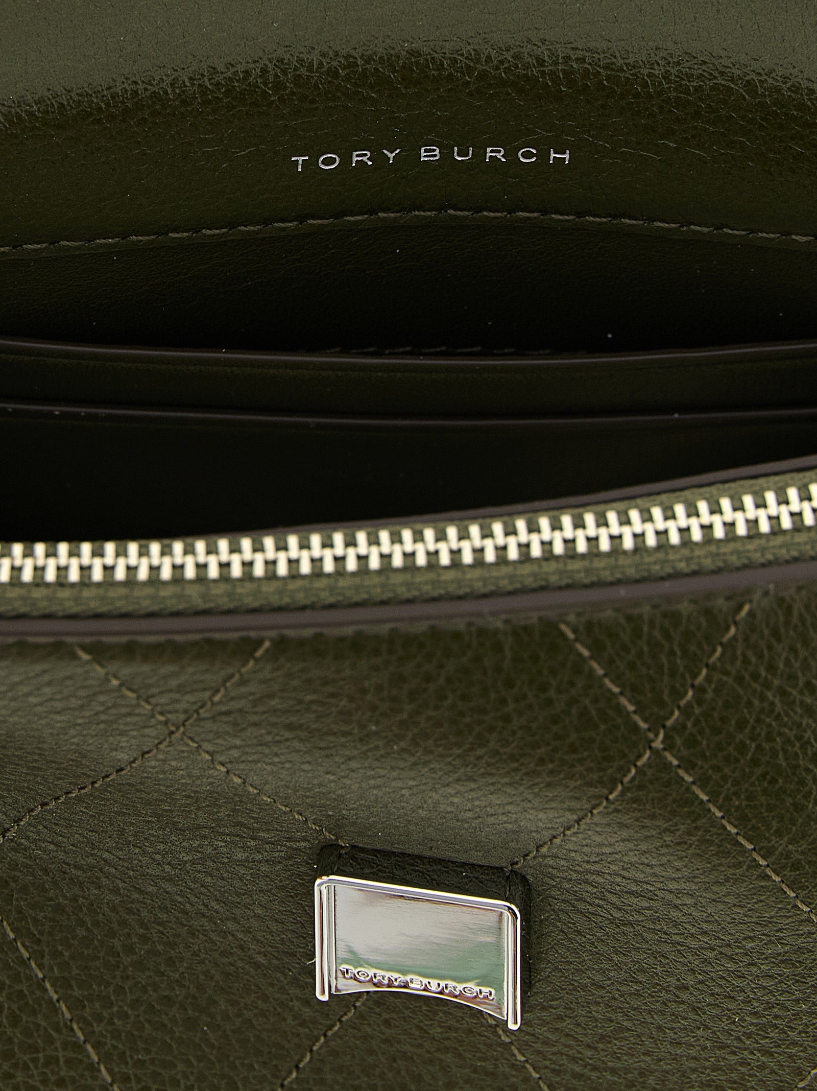 Tory Burch Zweifarbige Handtasche aus Rindsleder