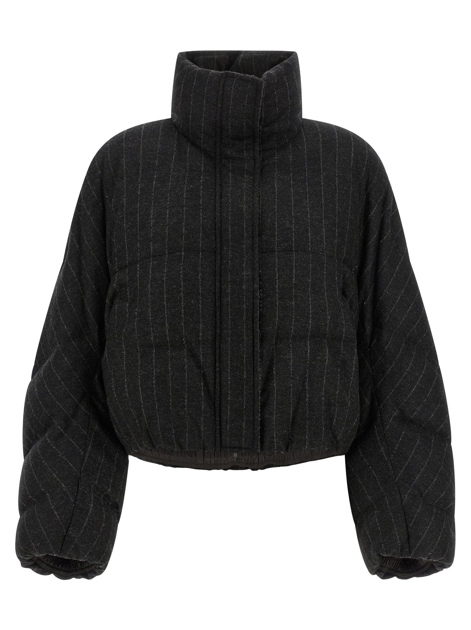 Brunello Cucinelli Grauer Virgin Wool Maxikleid