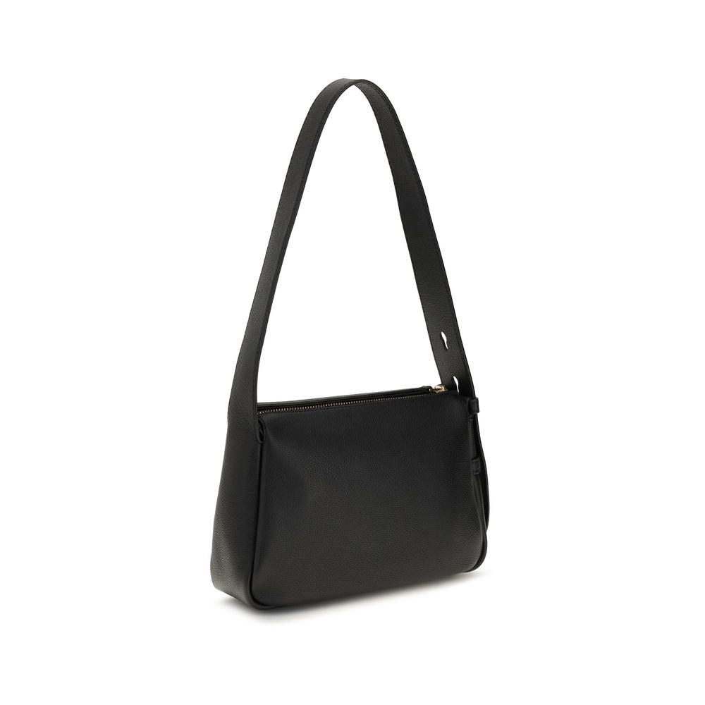 Tory Burch Schwarze Bos Taurus Kalbsleder Schultertasche