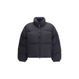 Canada Goose Schwarze Polyamid-Jacke in voller Länge