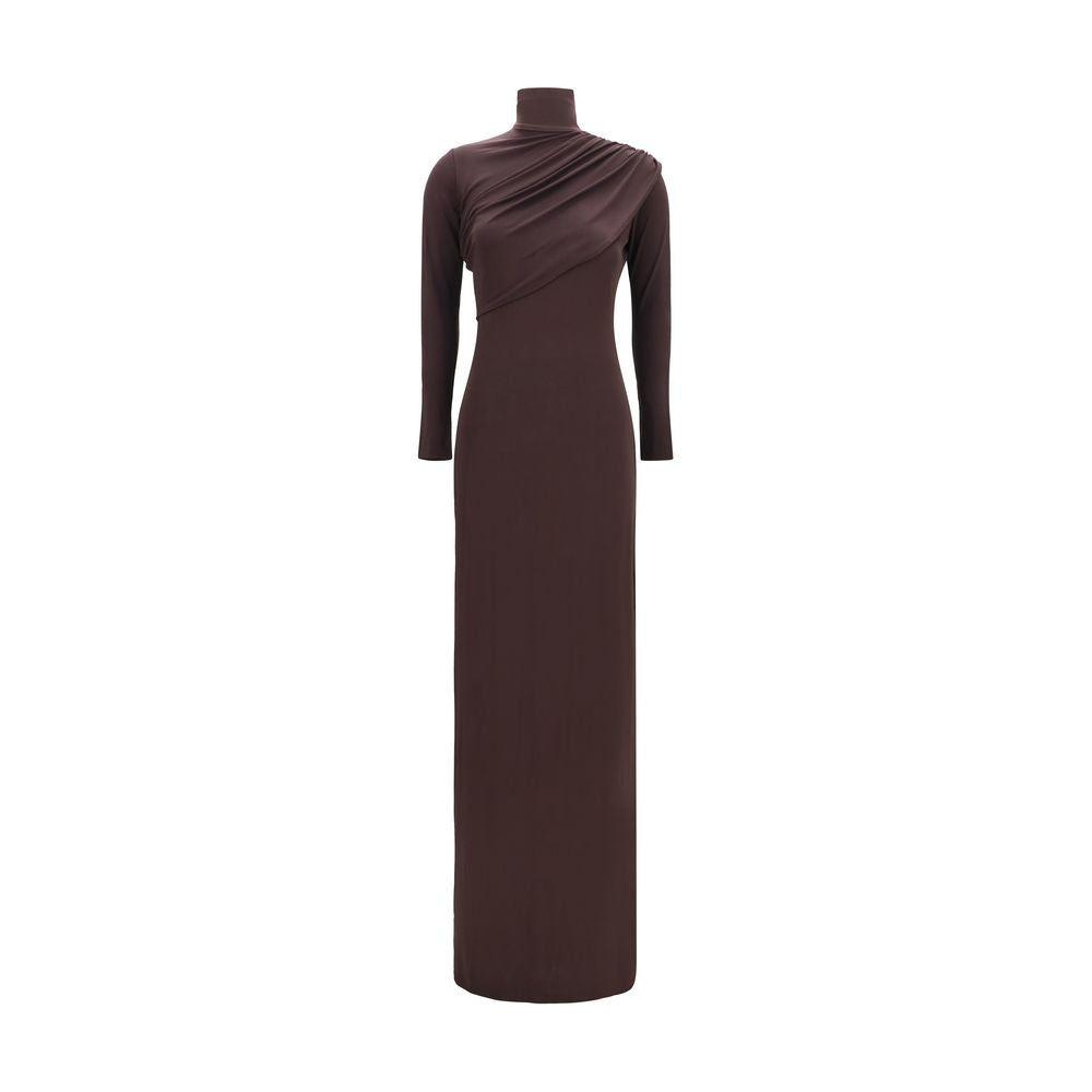 Courrèges Braunes Viskose-Freizeitkleid