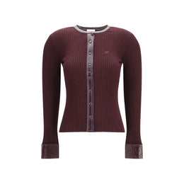 Courrèges Bordeaux Viskose Sweatshirt