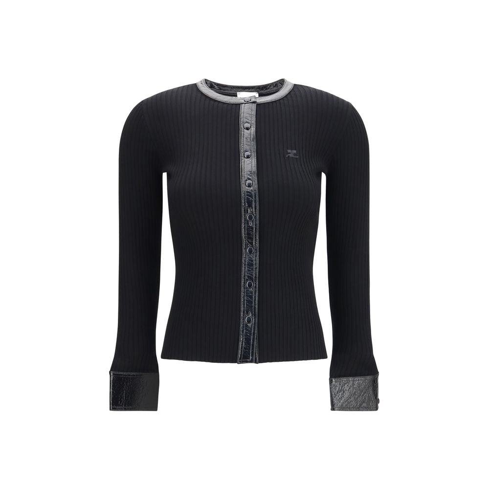 Courrèges Schwarzer Cardigan aus Viskose