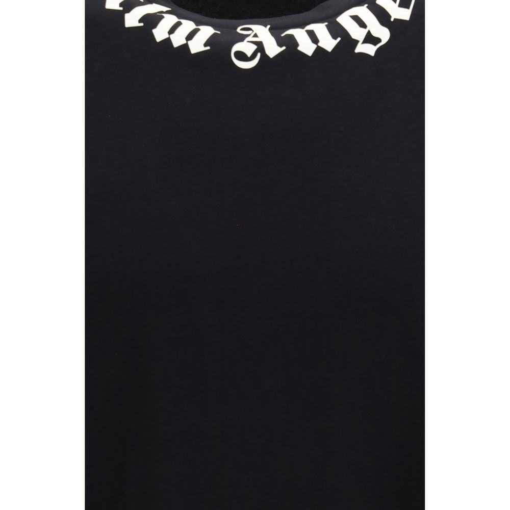 Palm Angels Schwarzes Baumwoll-T-Shirt