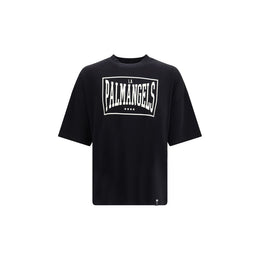 Palm Angels Schwarzes Baumwoll-T-Shirt