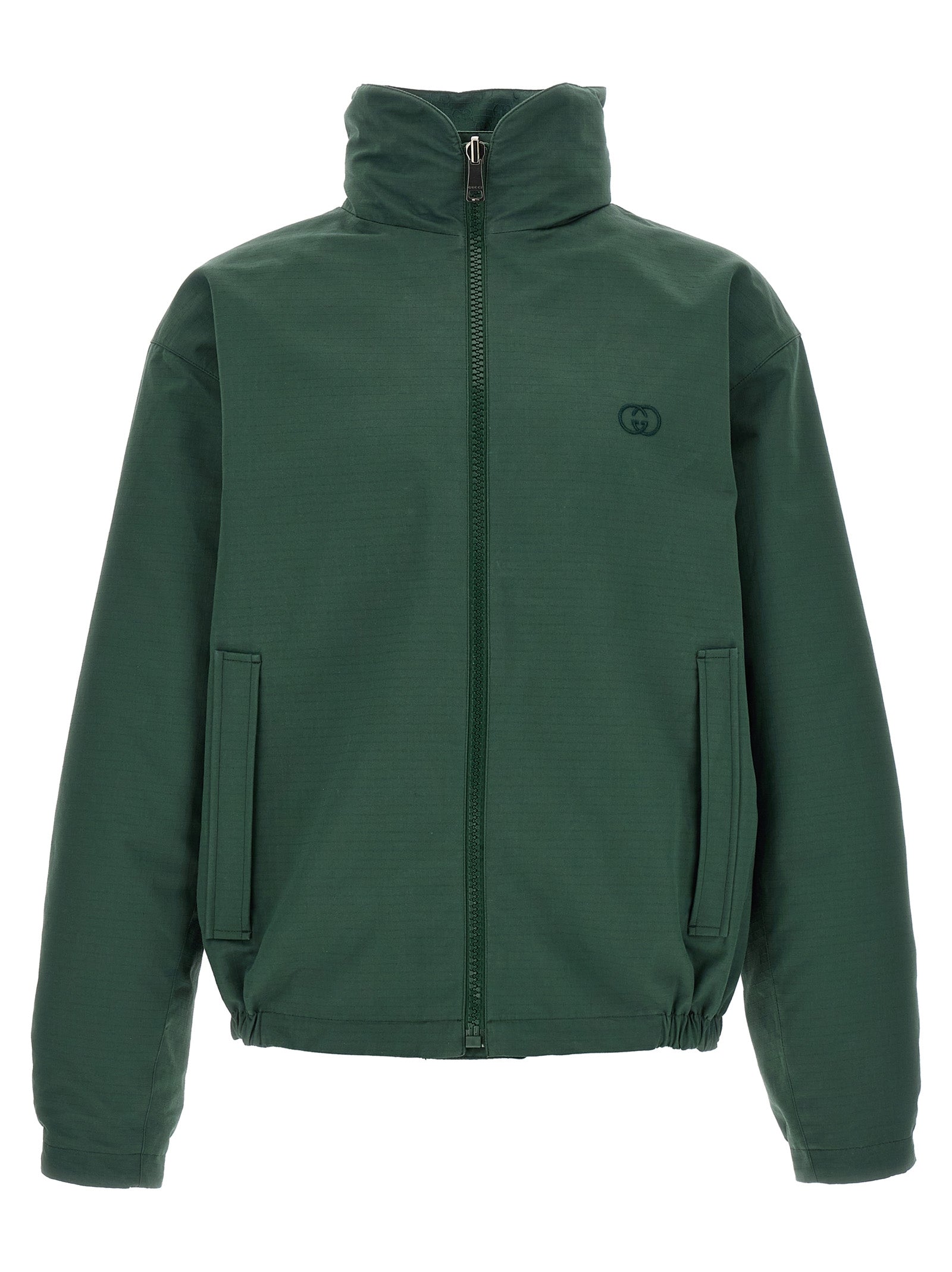 Gucci Zweifarbige Baumwoll-Shell-Jacke