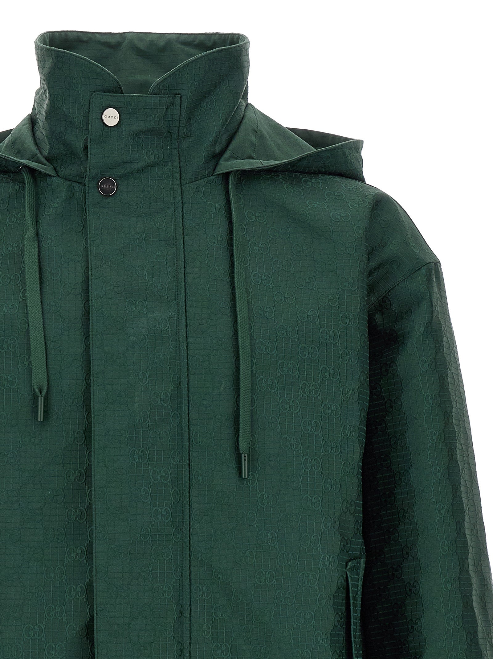 Gucci Zweifarbige Baumwoll-Shell-Jacke