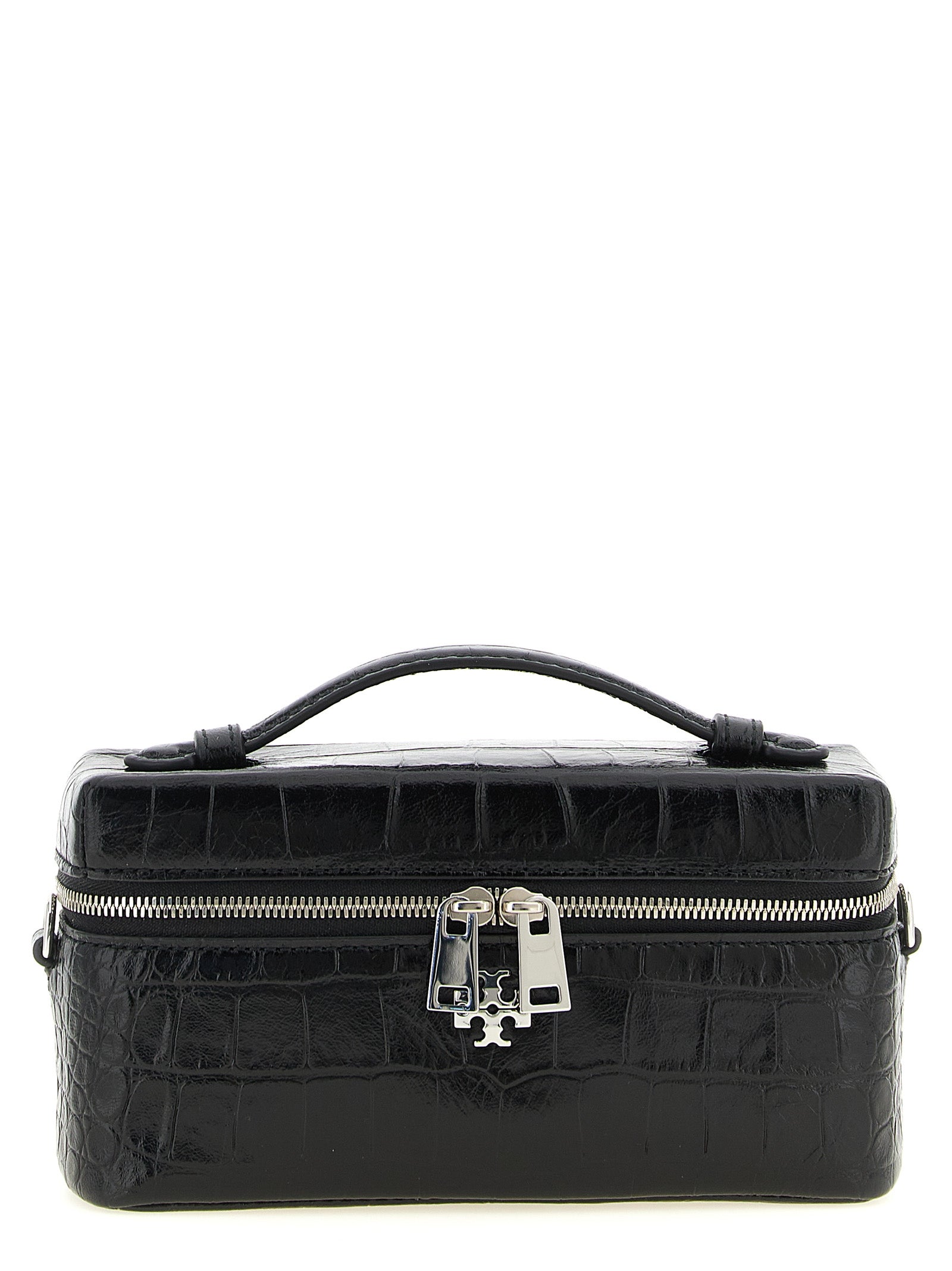 Tory Burch Schwarze Umhängetasche aus Lammleder