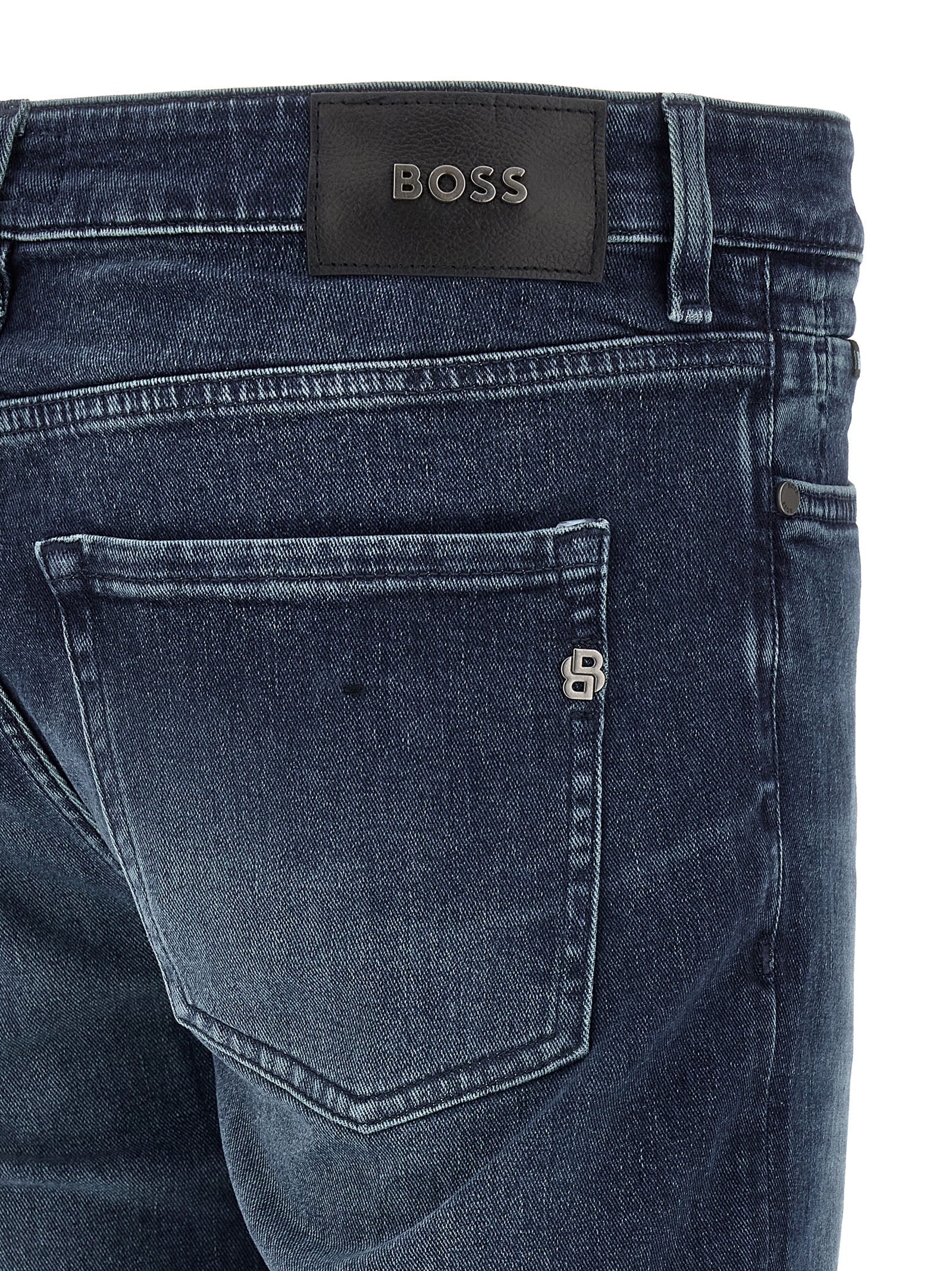 Hugo Boss Blaue Jeans aus Baumwolle, Tapered Fit