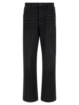 Balmain Schwarze Baumwoll-Jeans mit geradem Bein
