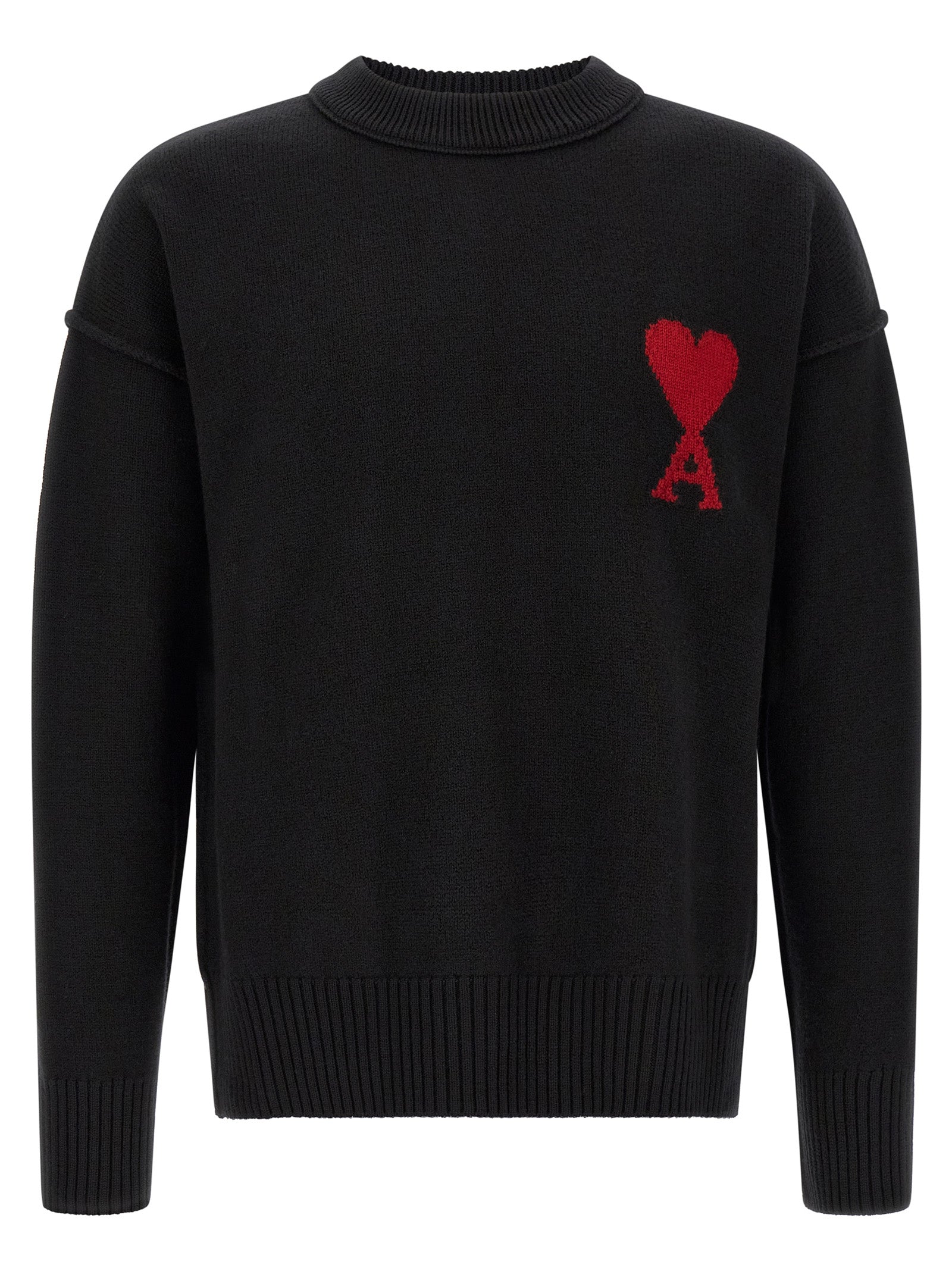 Ami Paris Schwarzer Wollcardigan
