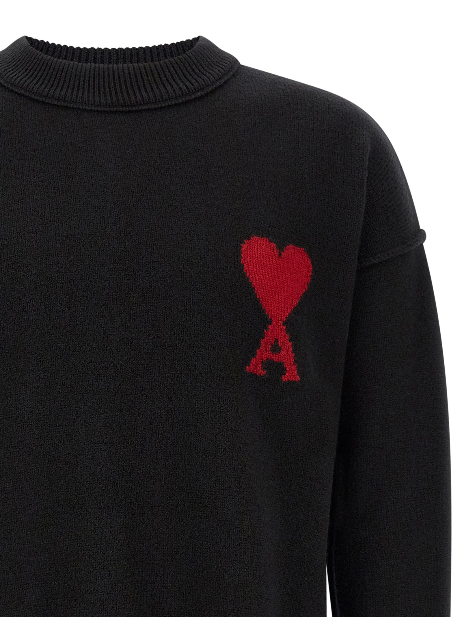 Ami Paris Schwarzer Wollcardigan