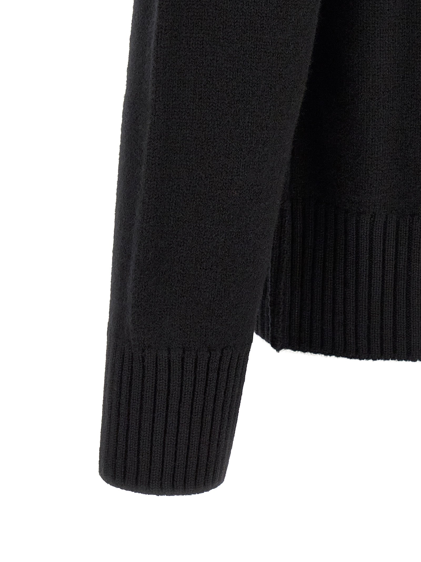Ami Paris Schwarzer Wollcardigan