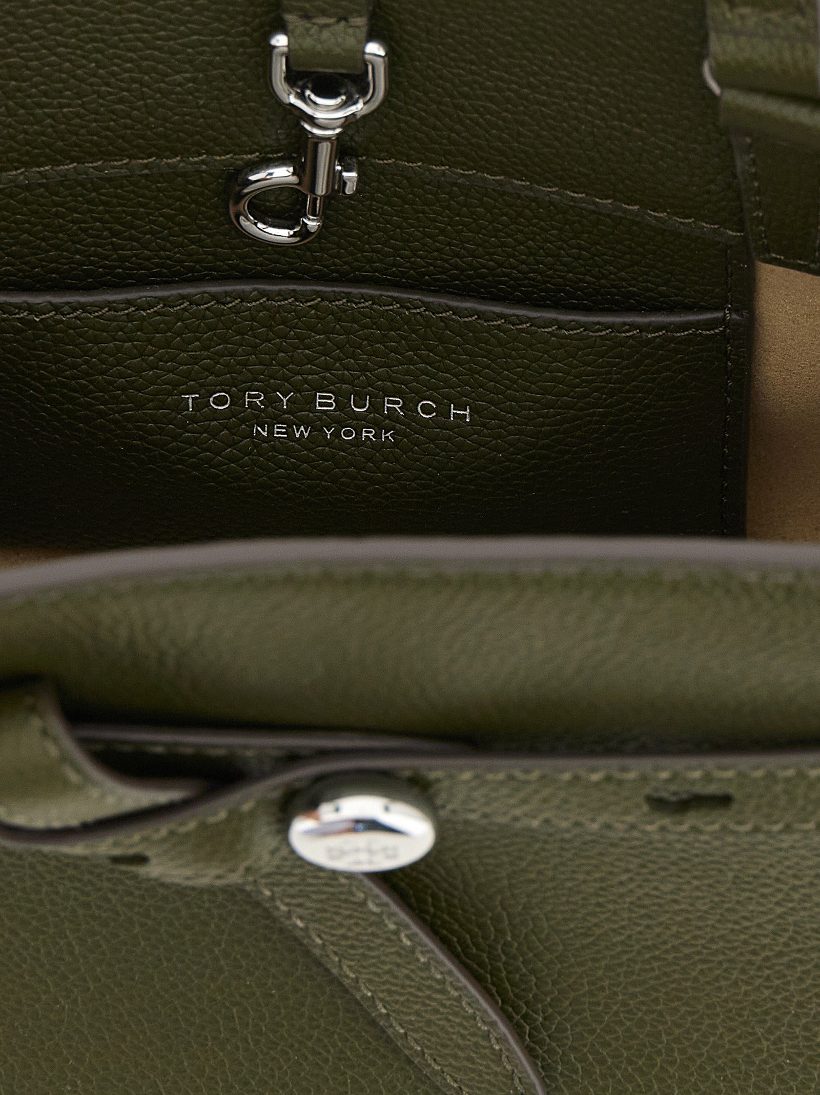 Tory Burch Braune Umhängetasche aus Rindsleder
