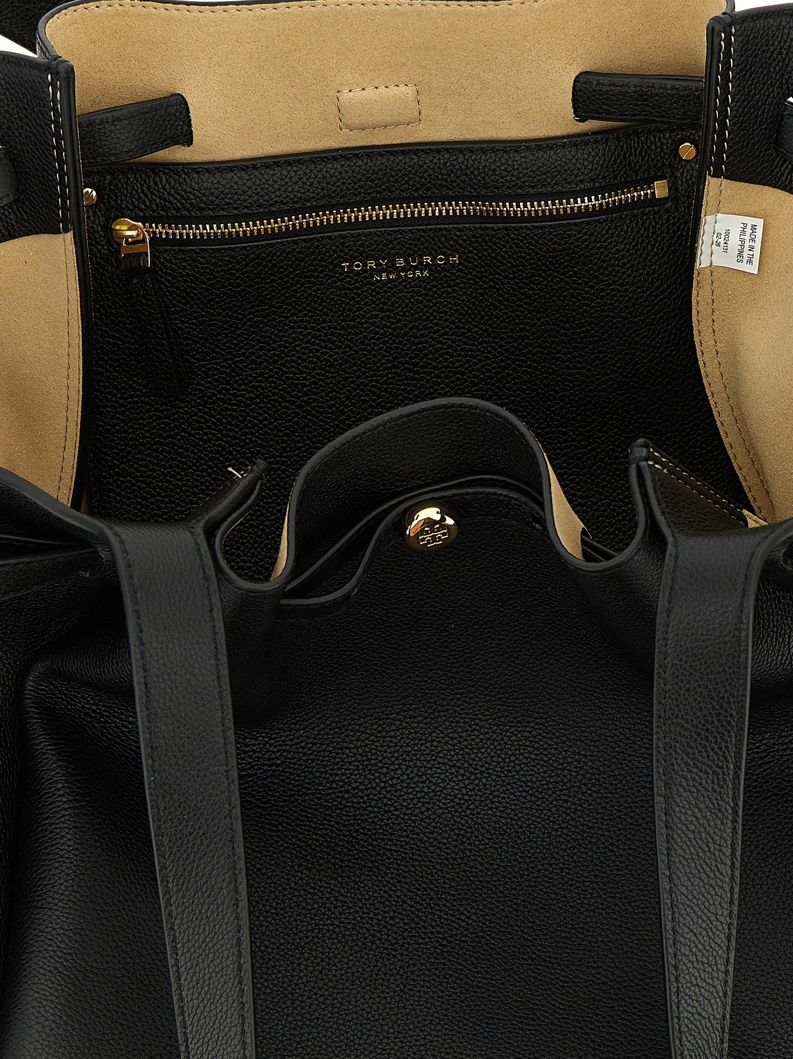 Tory Burch Schwarze Tote Bag aus Rindsleder