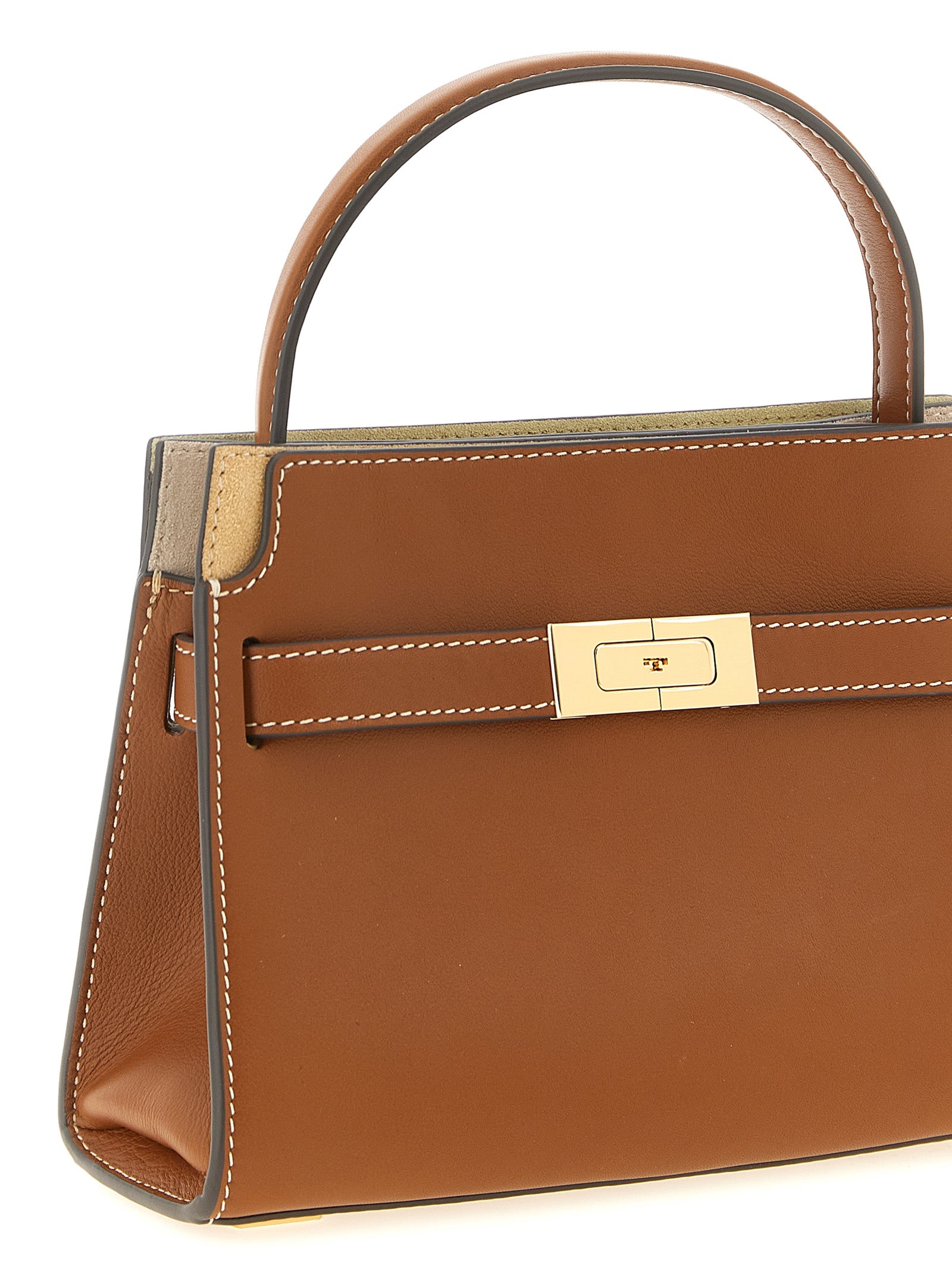 Tory Burch Braune Umhängetasche aus Rindsleder