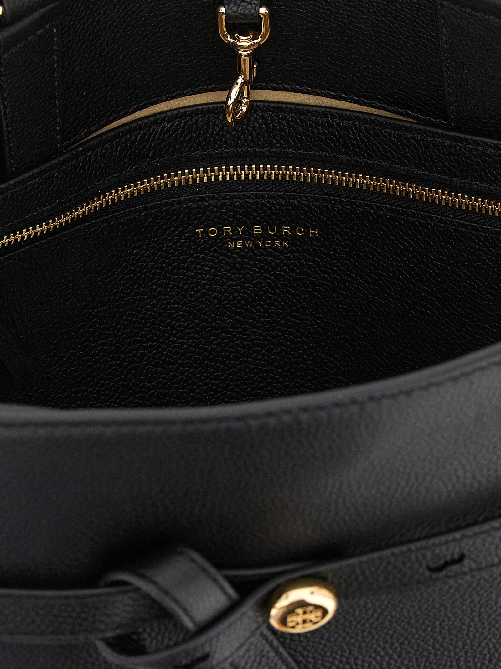 Tory Burch Schwarze Umhängetasche aus Rindsleder