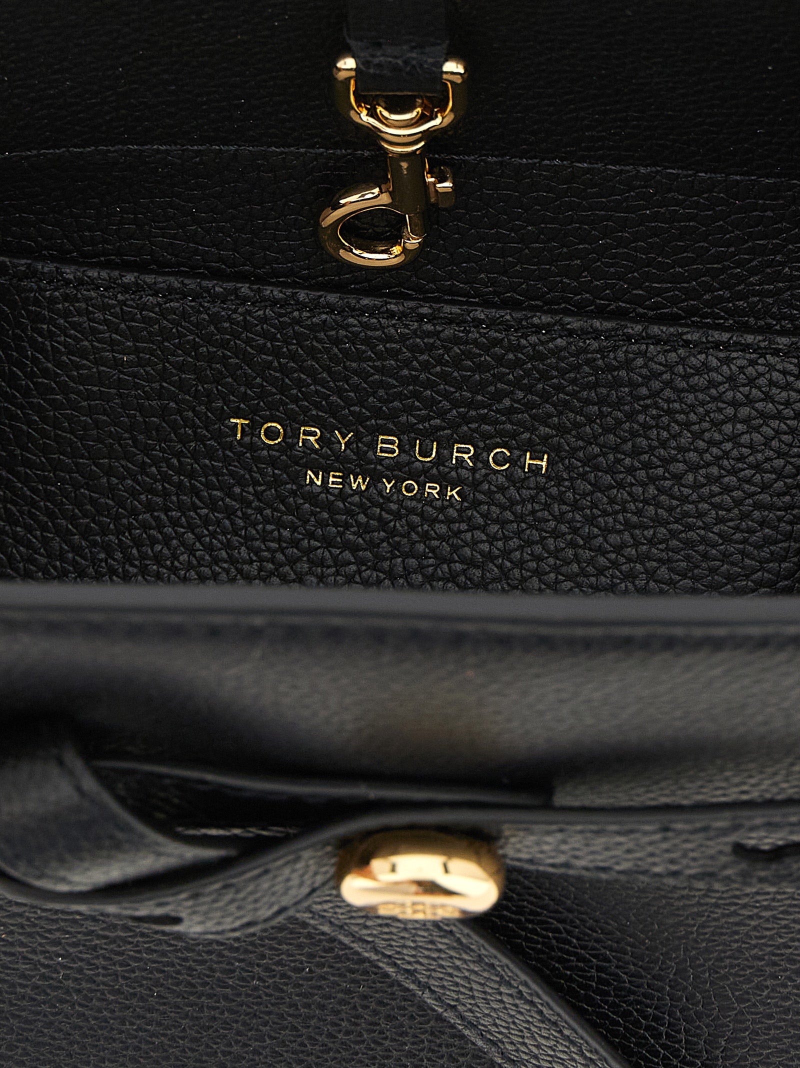 Tory Burch Schwarze Umhängetasche aus Rindsleder
