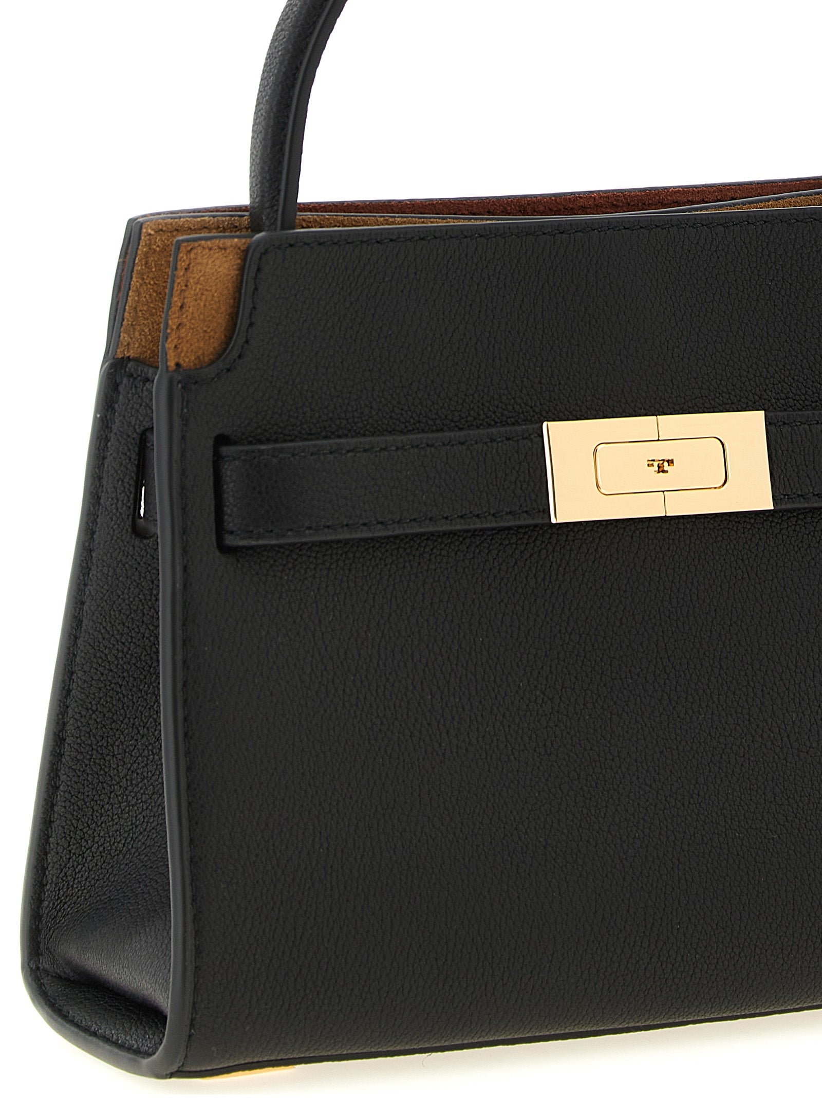 Tory Burch Schwarze Lammleder Umhängetasche