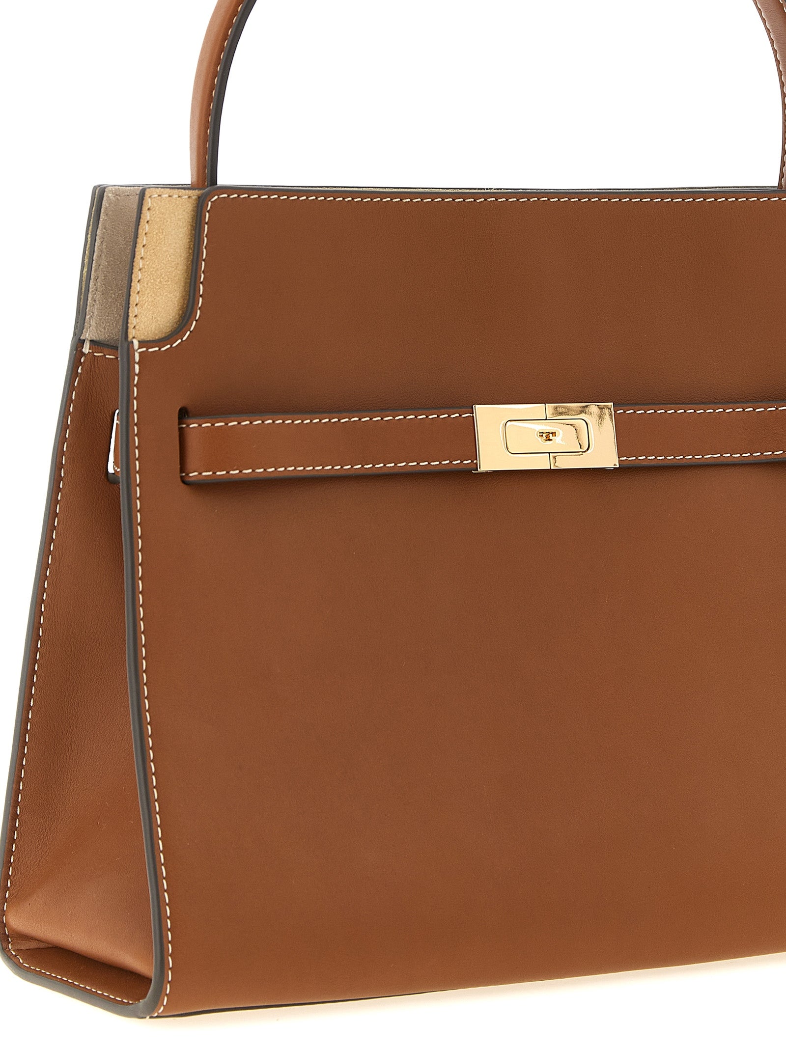 Tory Burch Braune Umhängetasche aus Rindsleder