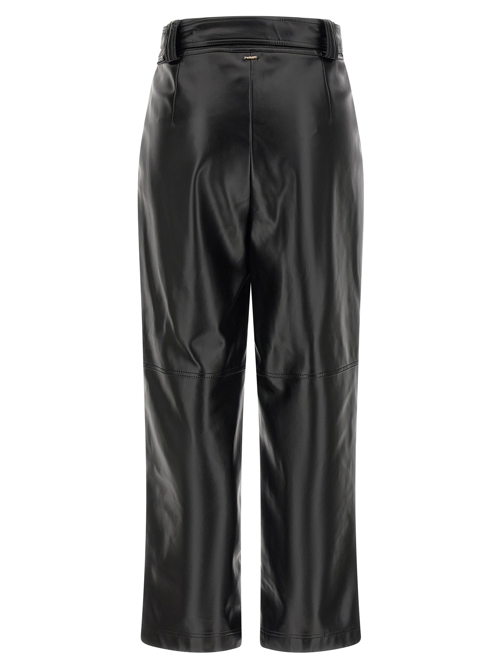 Twinset Schwarze Cropped Hose aus Polyester