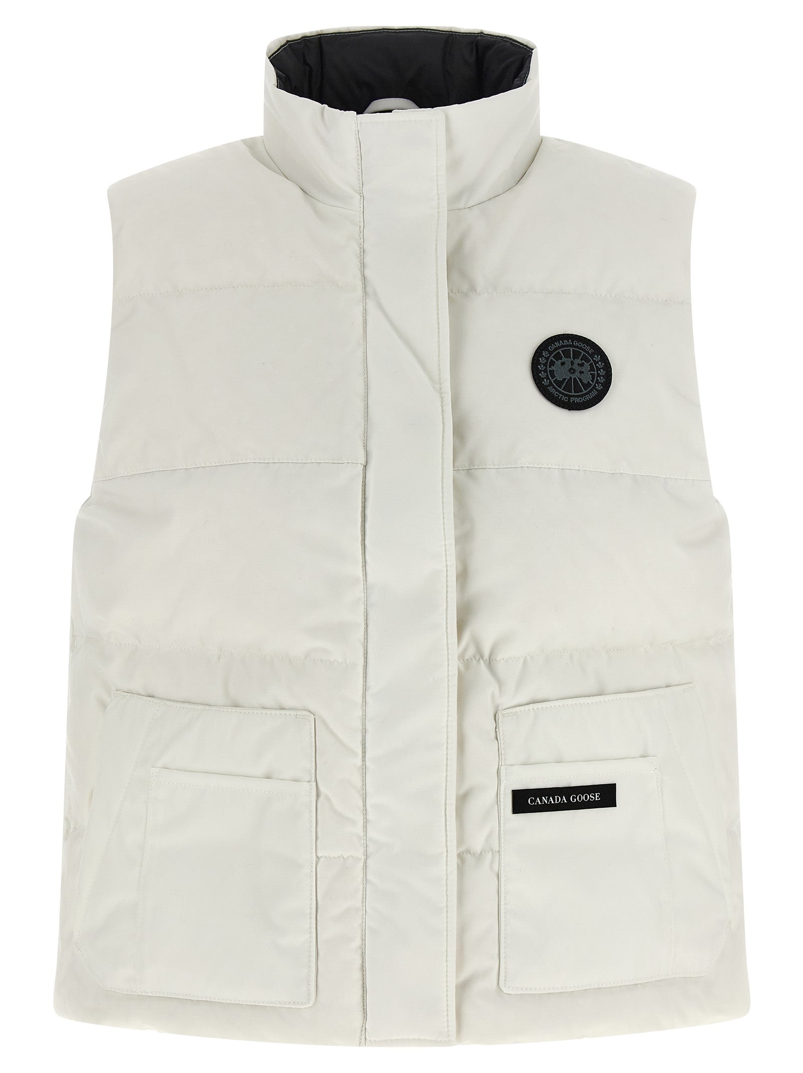 Canada Goose Weiße ärmellose Polyester-Jacke