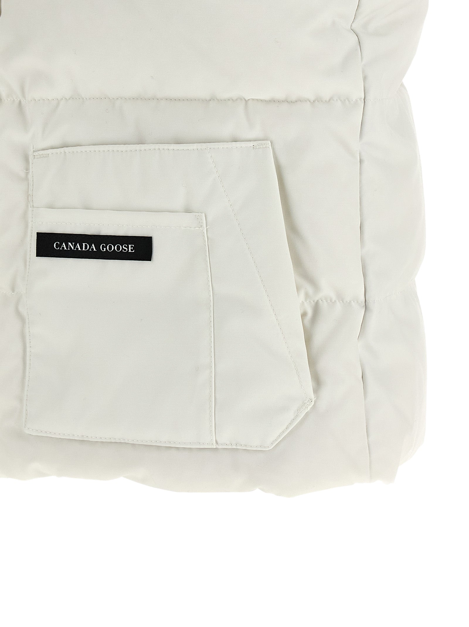 Canada Goose Weiße ärmellose Polyester-Jacke
