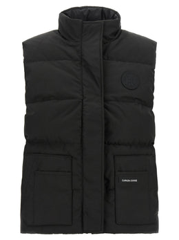 Canada Goose Schwarze ärmellose Jacke aus Polyester