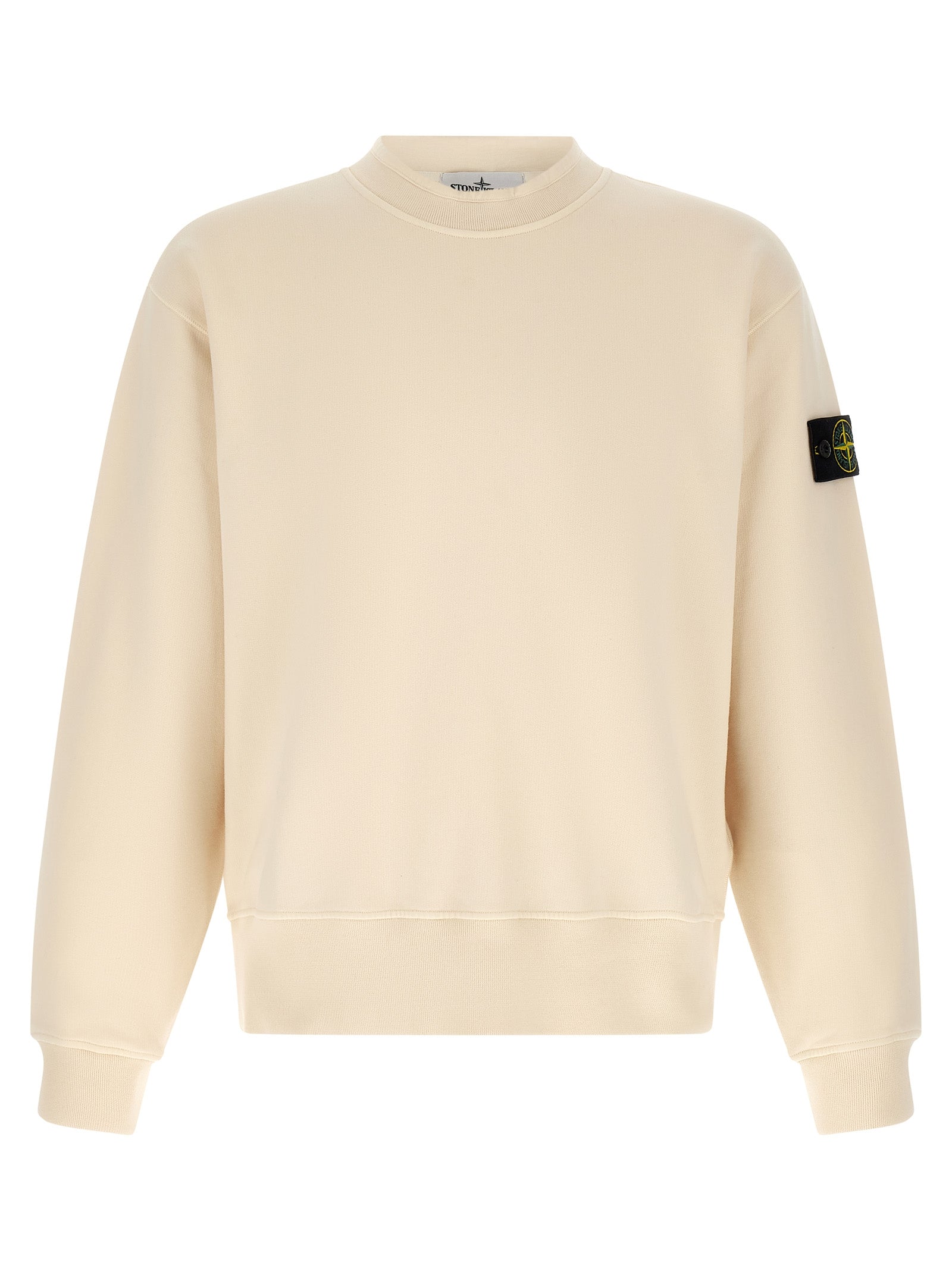Stone Island Weißes Baumwoll-Sweatshirt